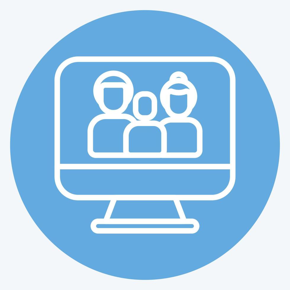 Icon Online Family. related to Family symbol. simple design editable. simple illustration vector