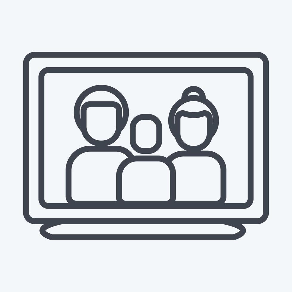 Icon Photoframe. related to Family symbol. simple design editable. simple illustration vector
