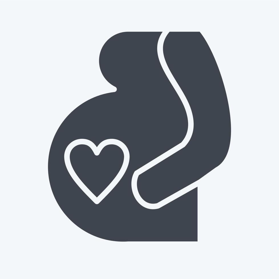 Icon Pregnancy. related to Family symbol. simple design editable. simple illustration vector