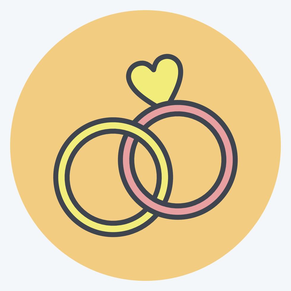 icono anillo. relacionado a familia símbolo. sencillo diseño editable. sencillo ilustración vector