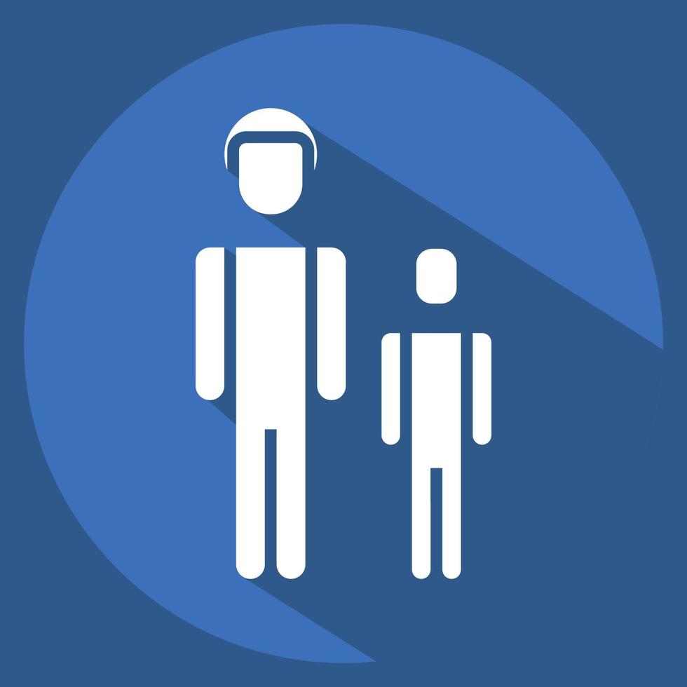 Icon Father And Son. related to Family symbol. glyph style. simple design editable. simple illustration vector