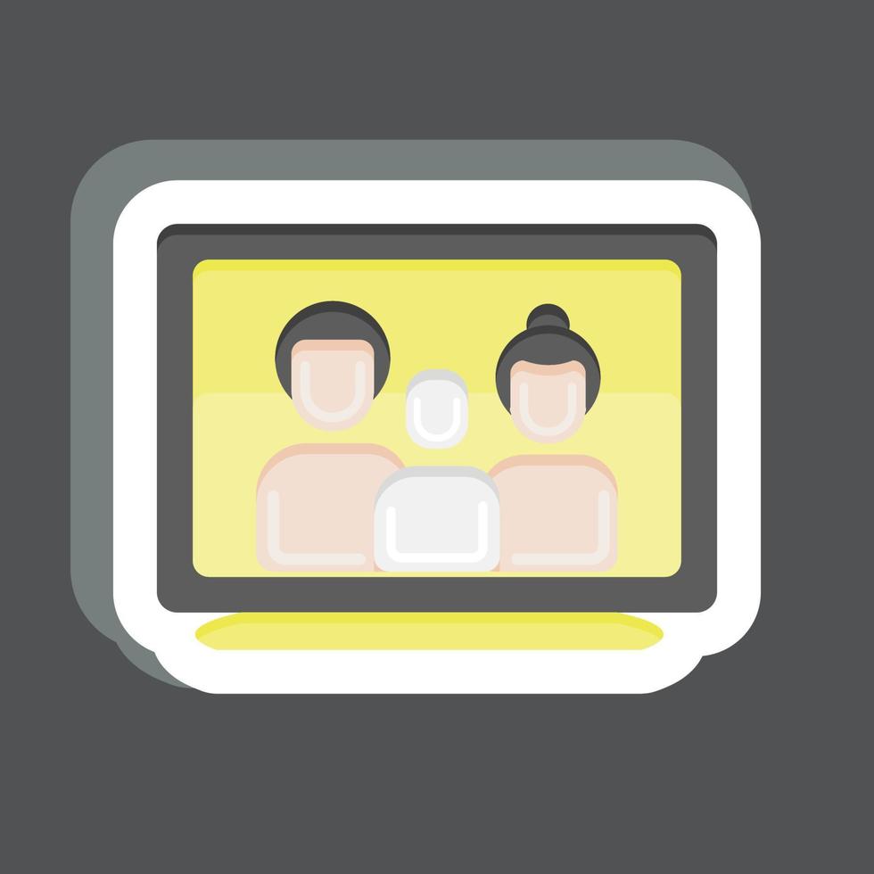 Icon Photoframe. related to Family symbol. simple design editable. simple illustration vector