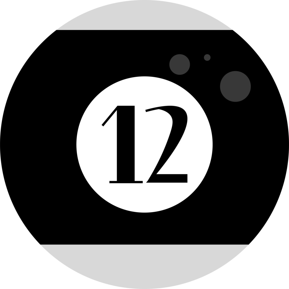 pool ball design illustration isolated on transparent background png