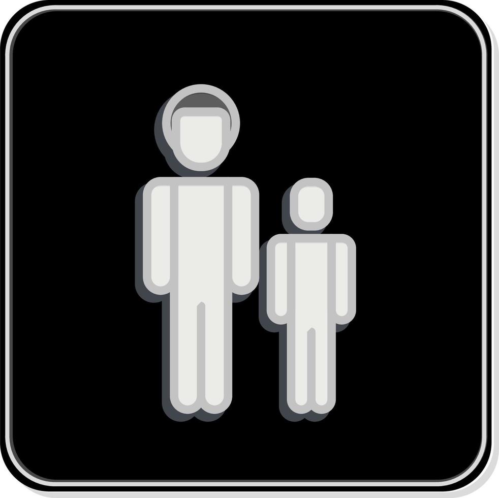 Icon Father And Son. related to Family symbol. simple design editable. simple illustration vector