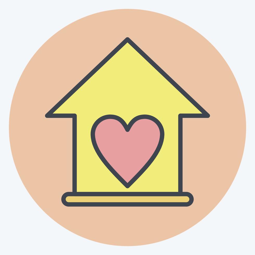 Icon Love Family. related to Family symbol. glyph style. simple design editable. simple illustration vector