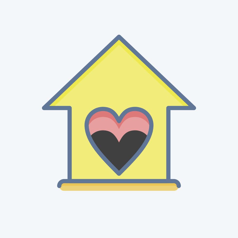 Icon Love Family. related to Family symbol. simple design editable. simple illustration vector