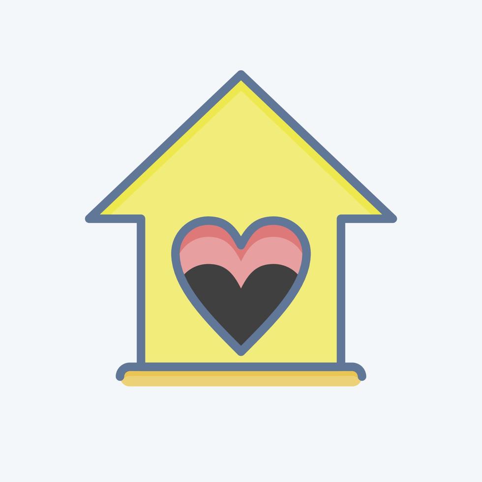 Icon Love Family. related to Family symbol. simple design editable. simple illustration vector