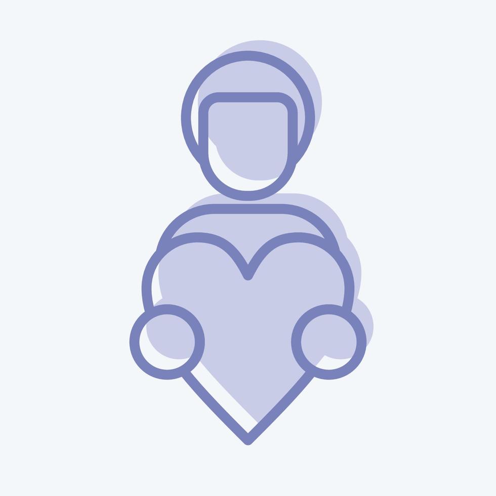 Icon Love Hand. related to Family symbol. glyph style. simple design editable. simple illustration vector