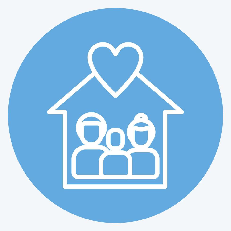 Icon Love Familys. related to Family symbol. glyph style. simple design editable. simple illustration vector