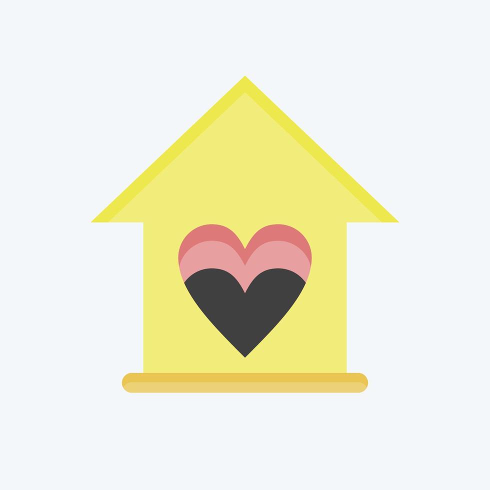 Icon Love Family. related to Family symbol. glyph style. simple design editable. simple illustration vector