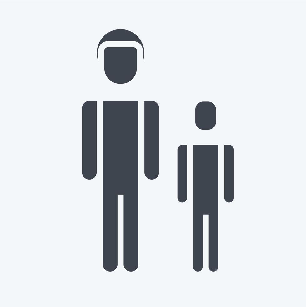 Icon Father And Son. related to Family symbol. glyph style. simple design editable. simple illustration vector