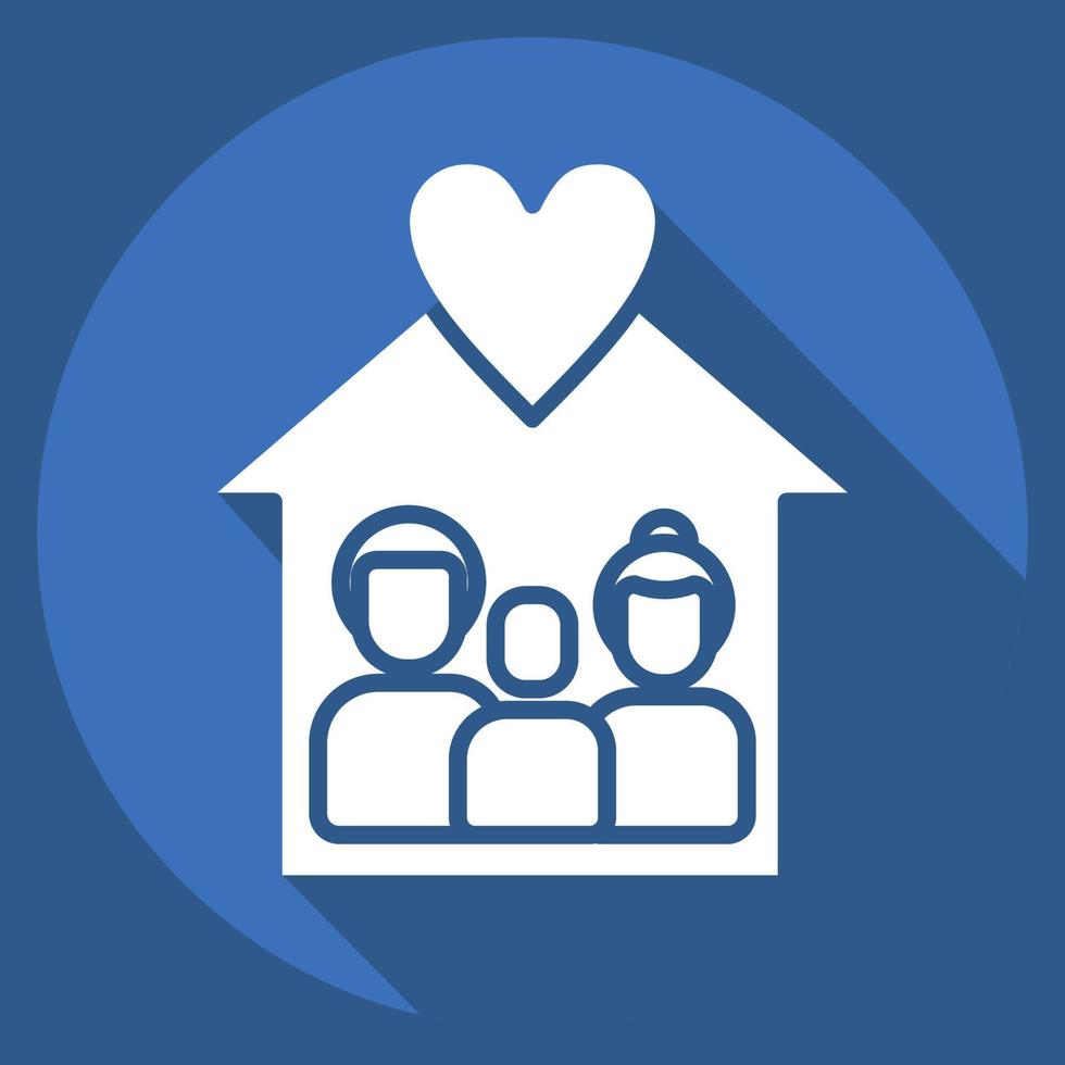 Icon Love Familys. related to Family symbol. glyph style. simple design editable. simple illustration vector