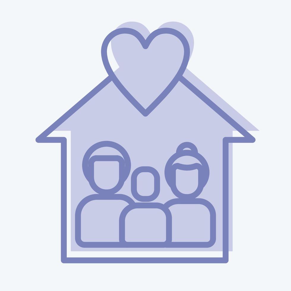 Icon Love Familys. related to Family symbol. glyph style. simple design editable. simple illustration vector