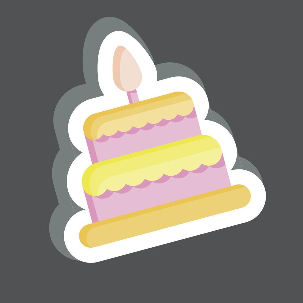 Icon Cake. related to Family symbol. Chalk Style. simple design editable. simple illustration vector