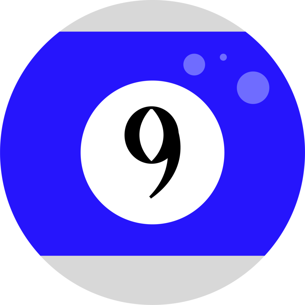pool ball design illustration isolated on transparent background png