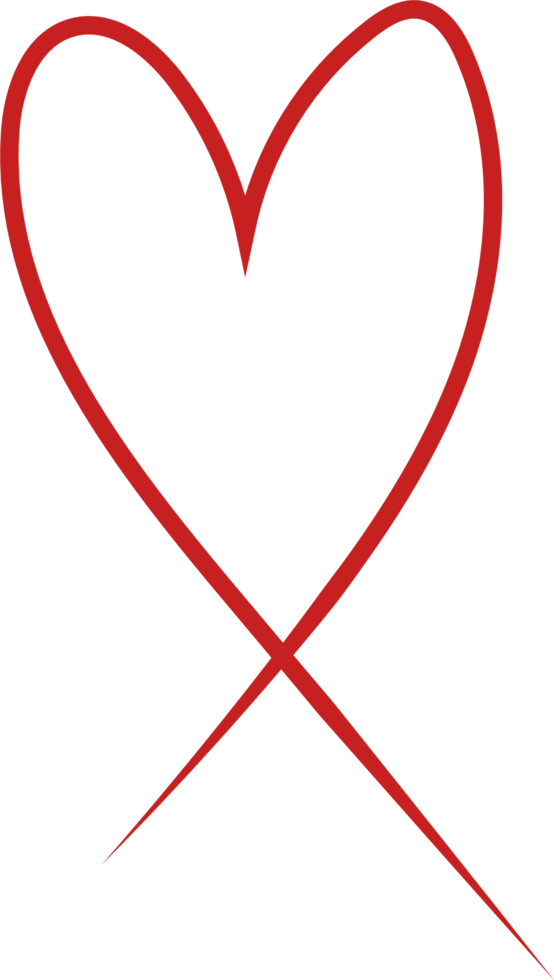 heart design illustration isolated on transparent background png