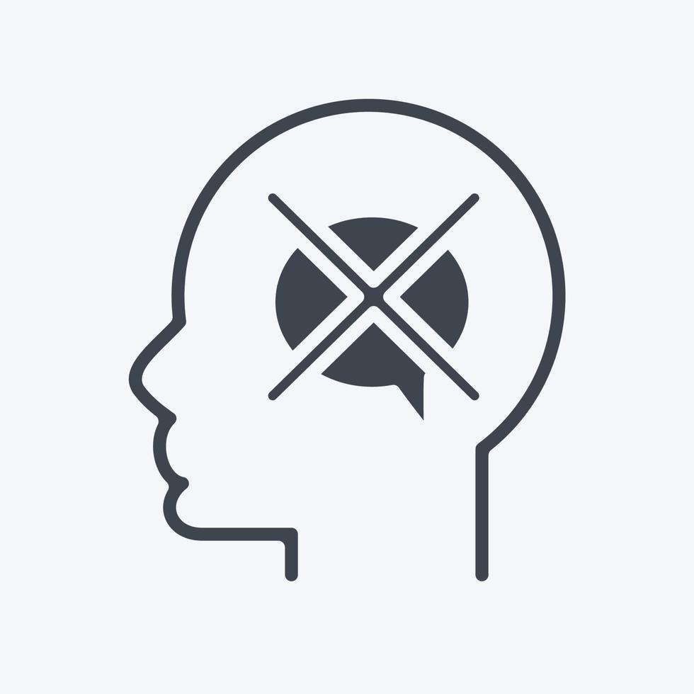 Icon Intolerance. related to Psychology Personality symbol. simple design editable. simple illustration vector