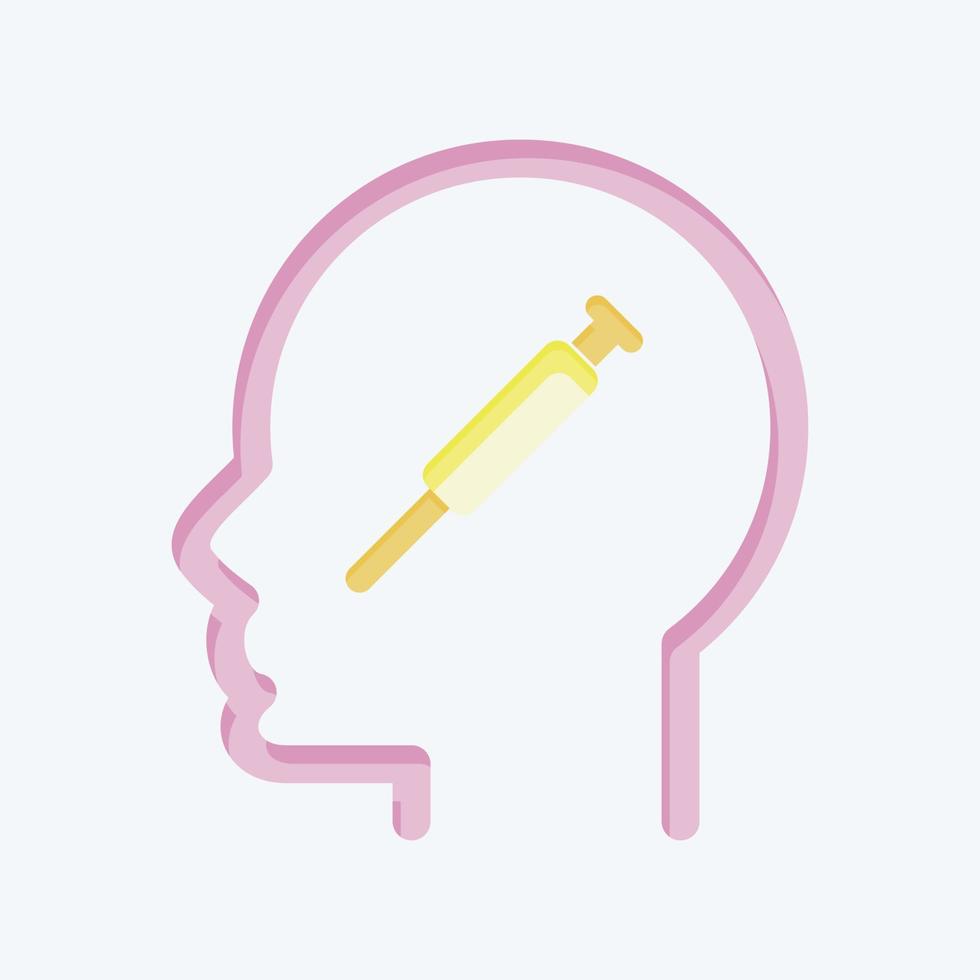 Icon Physic Addiction. related to Psychology Personality symbol. simple design editable. simple illustration vector