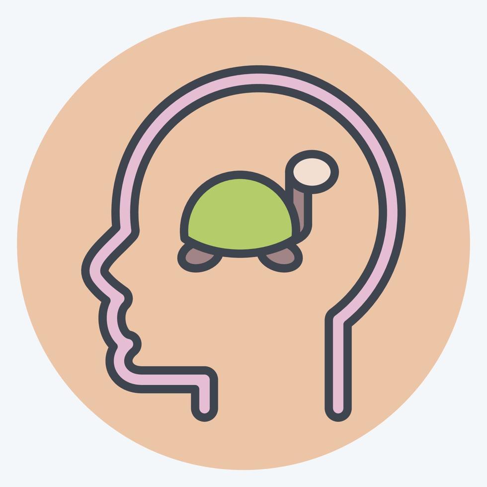 Icon Dementia. related to Psychology Personality symbol. simple design editable. simple illustration vector