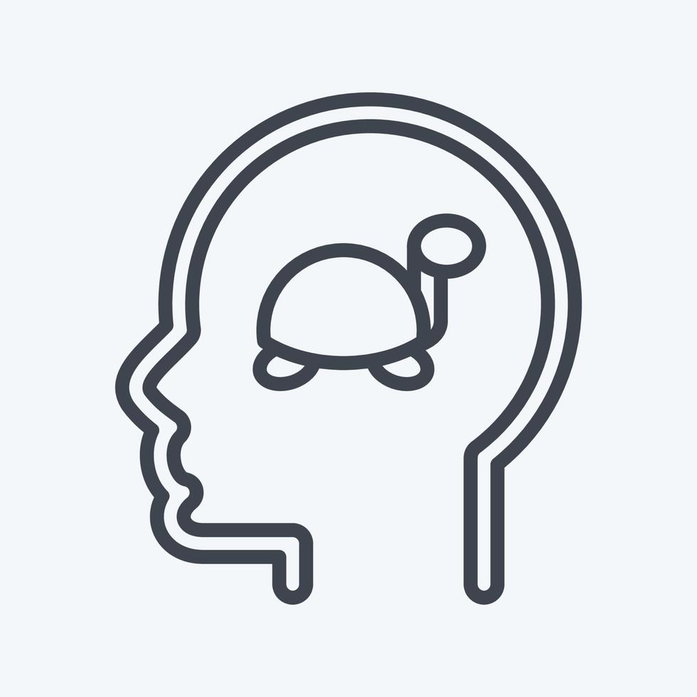 Icon Dementia. related to Psychology Personality symbol. simple design editable. simple illustration vector