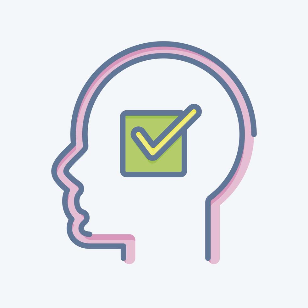 Icon Convictions. related to Psychology Personality symbol. simple design editable. simple illustration vector
