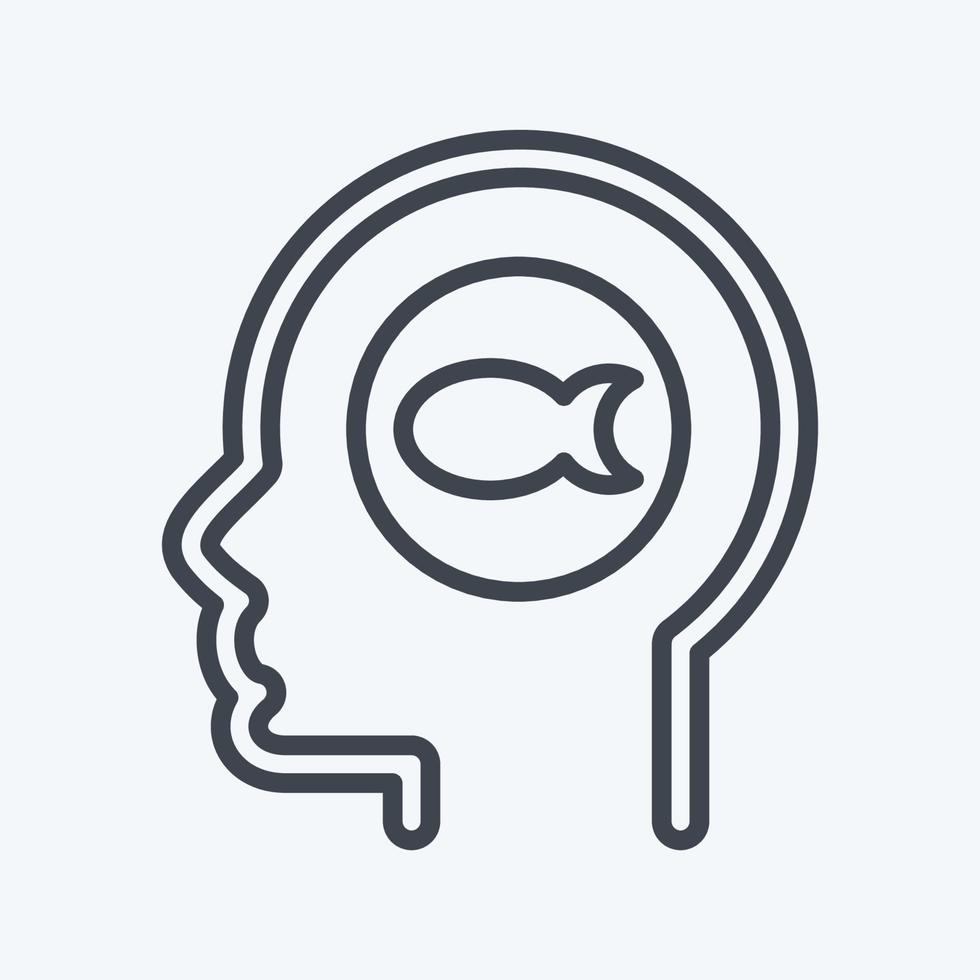 Icon Loneliness. related to Psychology Personality symbol. simple design editable. simple illustration vector