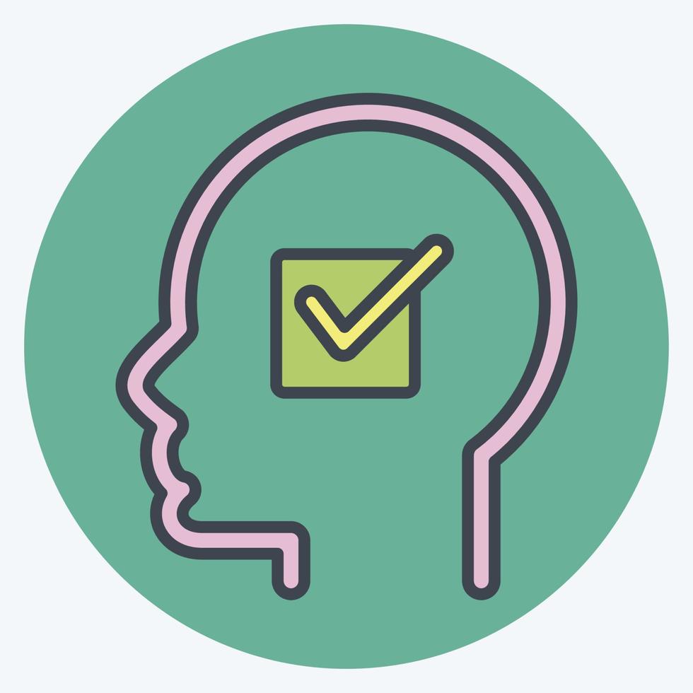Icon Convictions. related to Psychology Personality symbol. simple design editable. simple illustration vector
