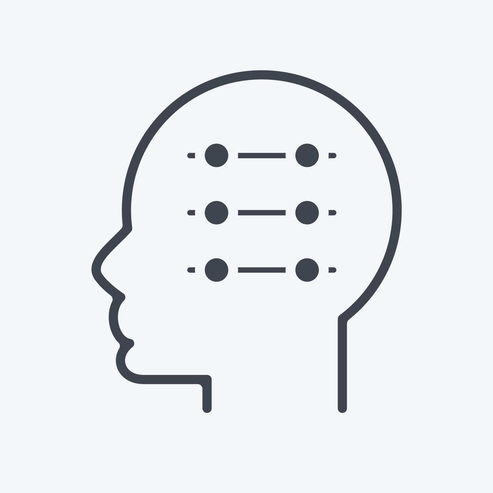 Icon Machine Learning. related to Psychology Personality symbol. simple design editable. simple illustration vector