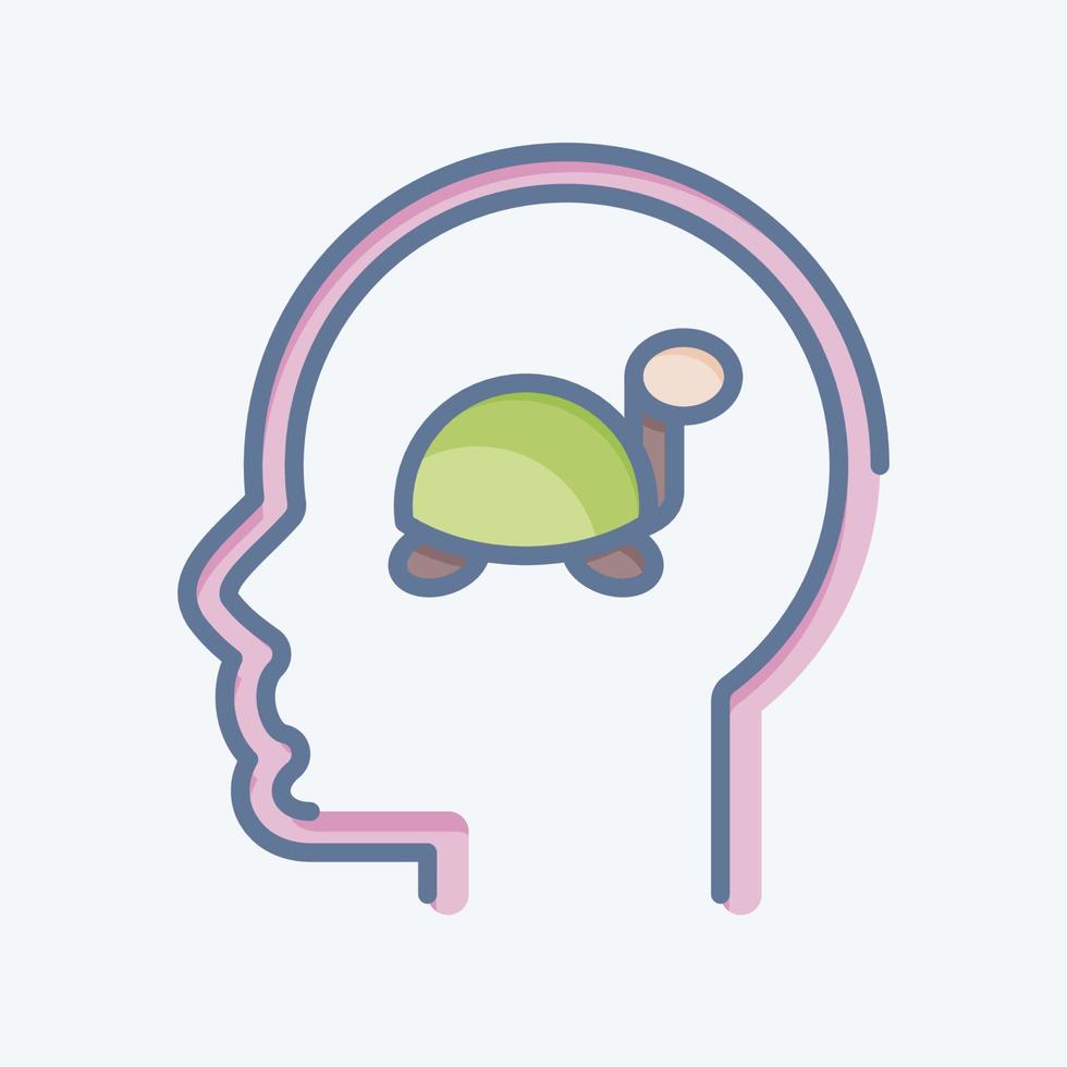 Icon Dementia. related to Psychology Personality symbol. simple design editable. simple illustration vector