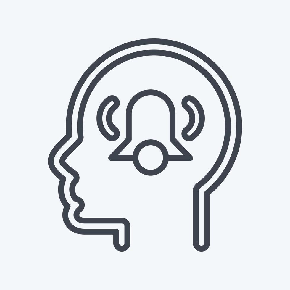 Icon Anxiety. related to Psychology Personality symbol. simple design editable. simple illustration vector
