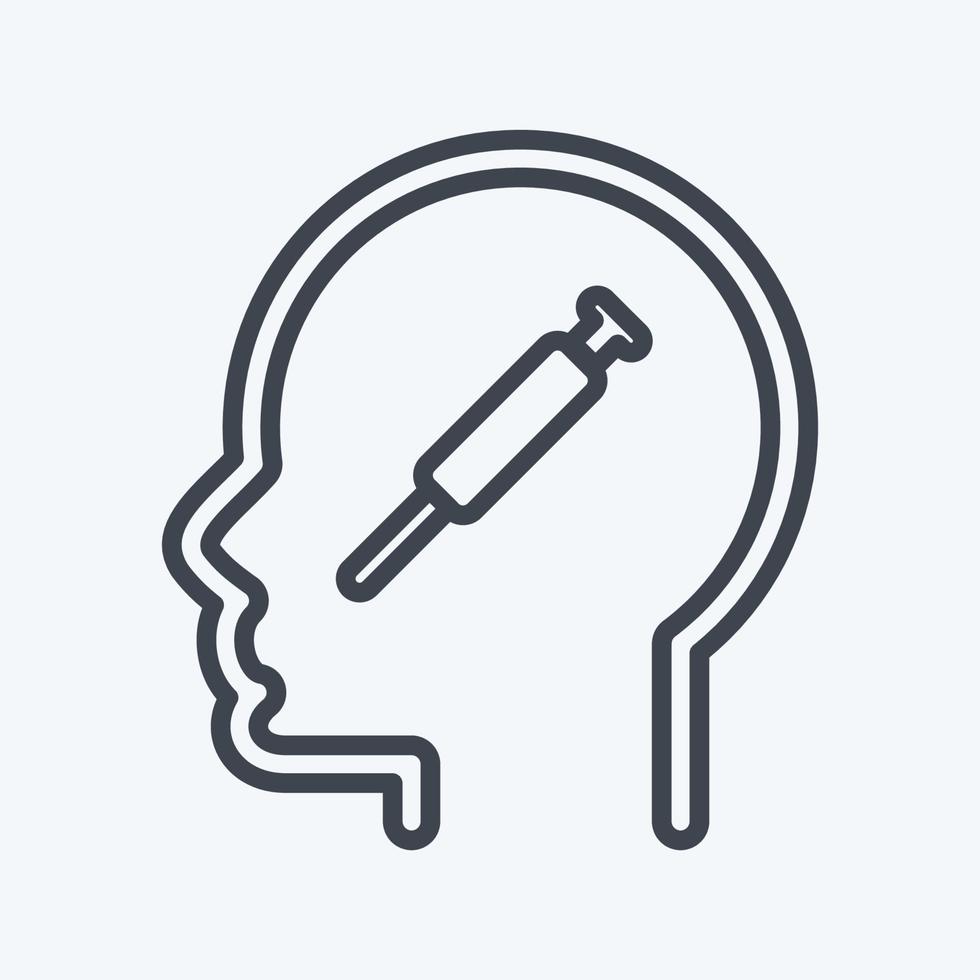 Icon Physic Addiction. related to Psychology Personality symbol. simple design editable. simple illustration vector