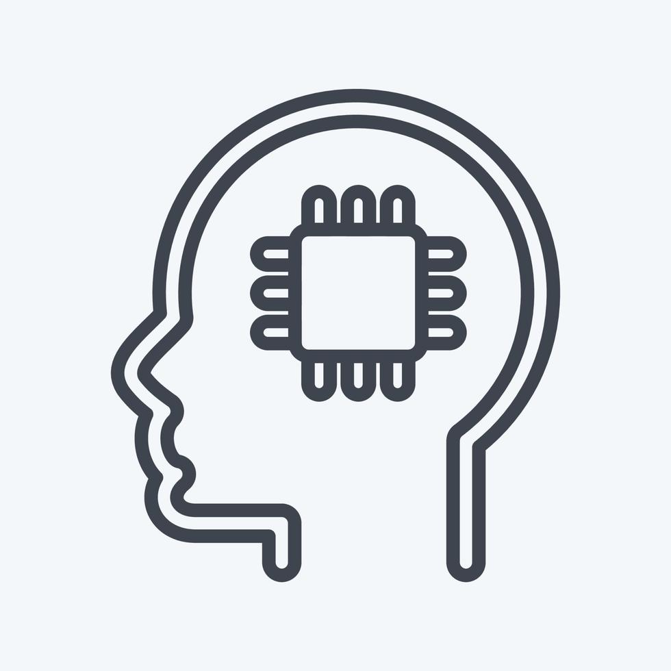 Icon Artificial Intelligence. related to Psychology Personality symbol. simple design editable. simple illustration vector