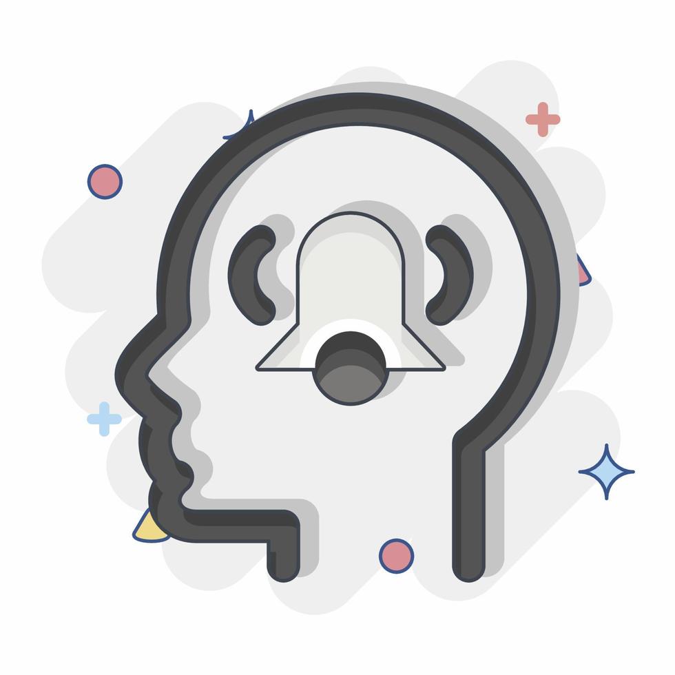 Icon Anxiety. related to Psychology Personality symbol. simple design editable. simple illustration vector