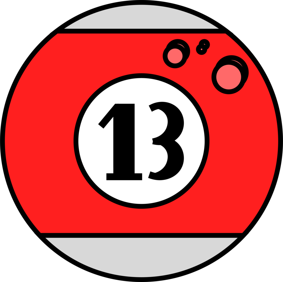 pool ball design illustration isolated on transparent background png