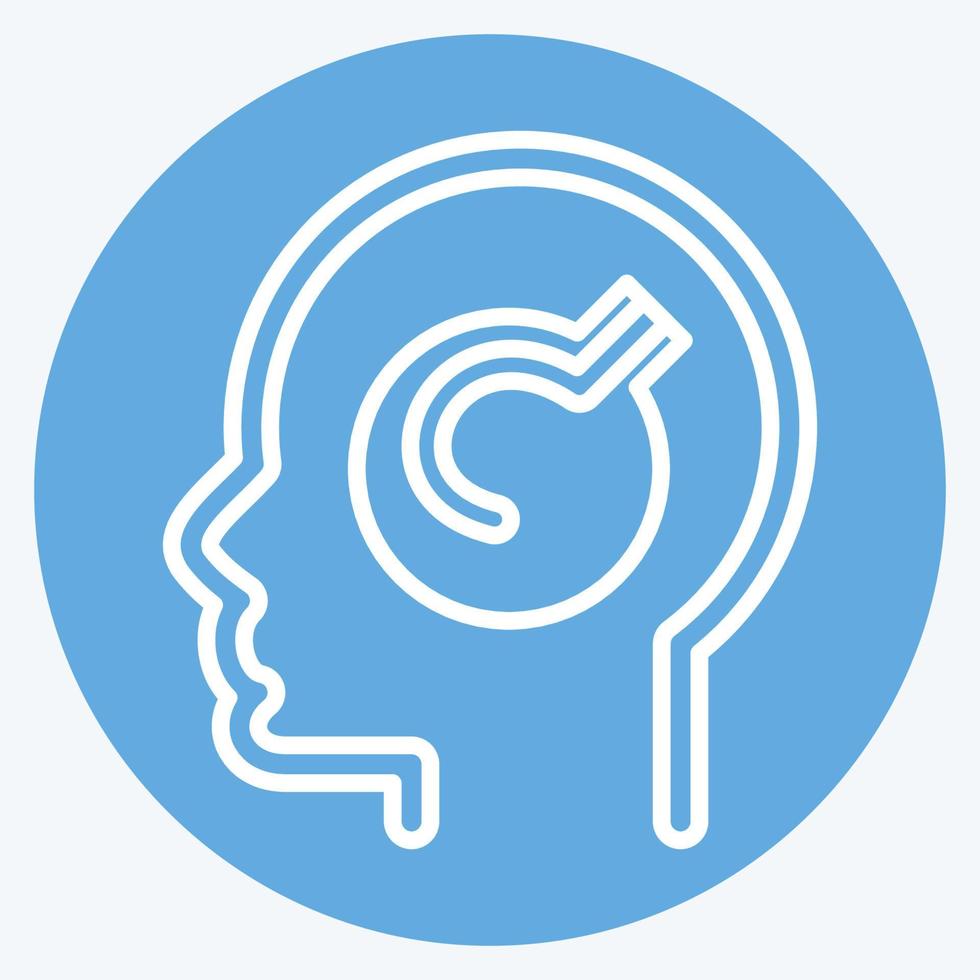 Icon Mental Problem. related to Psychology Personality symbol. simple design editable. simple illustration vector