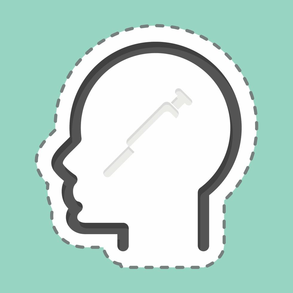 Icon Physic Addiction. related to Psychology Personality symbol. simple design editable. simple illustration vector