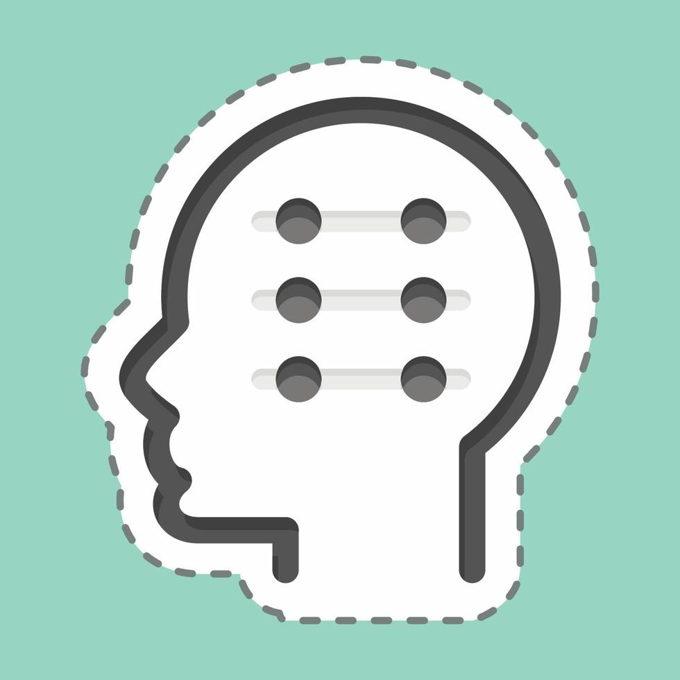 Icon Machine Learning. related to Psychology Personality symbol. simple design editable. simple illustration vector