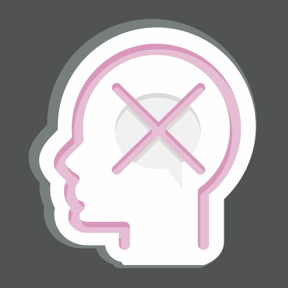 Icon Intolerance. related to Psychology Personality symbol. simple design editable. simple illustration vector