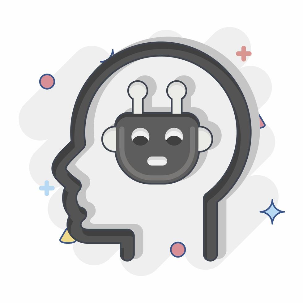 icono androide. relacionado a psicología personalidad símbolo. sencillo diseño editable. sencillo ilustración vector