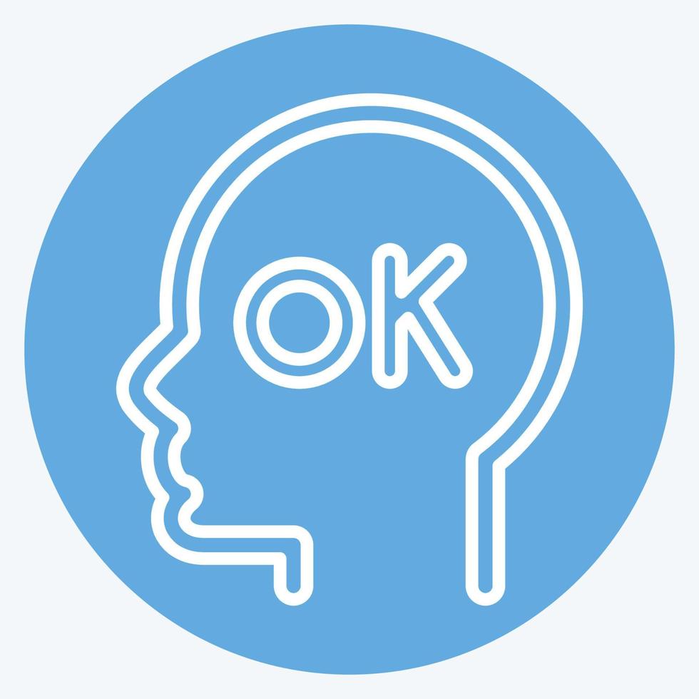 Icon Positive Attitude. related to Psychology Personality symbol. simple design editable. simple illustration vector