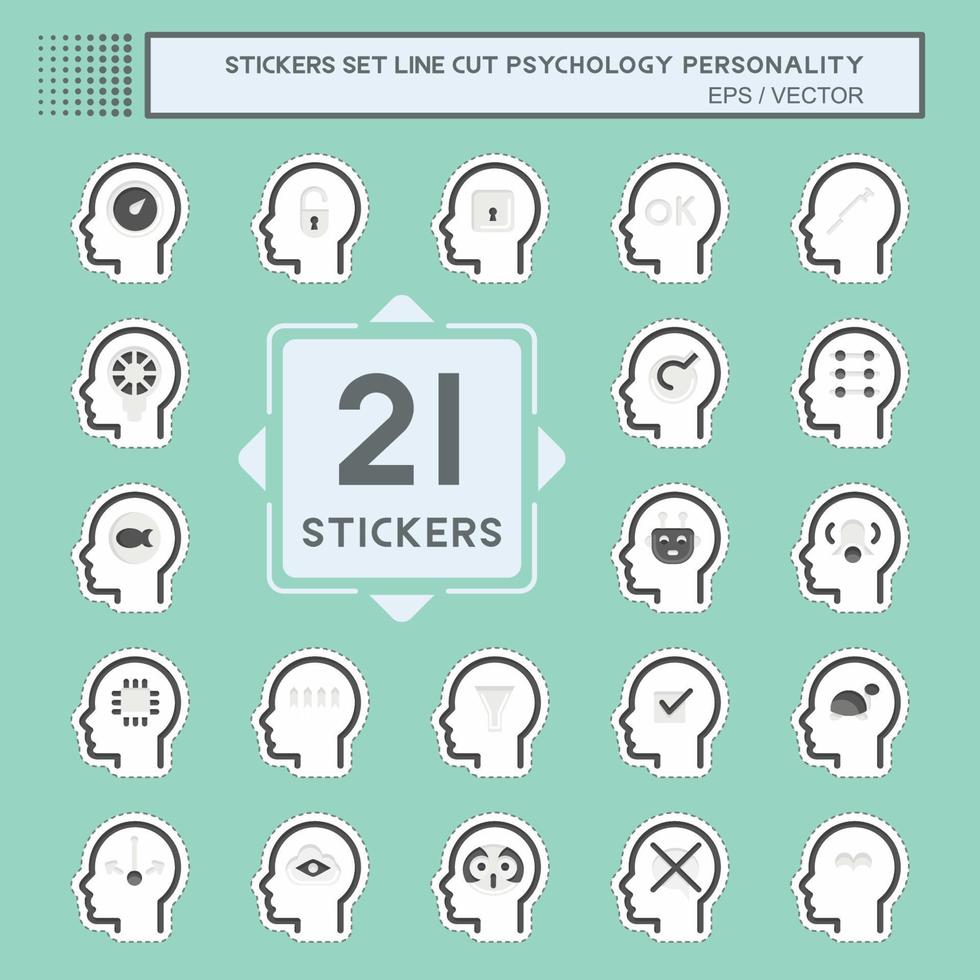 Icon Set Psychology Personality. related to Psychology Personality symbol. simple design editable. simple illustration vector