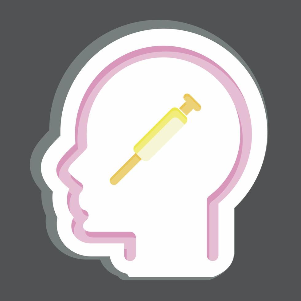 Icon Physic Addiction. related to Psychology Personality symbol. simple design editable. simple illustration vector