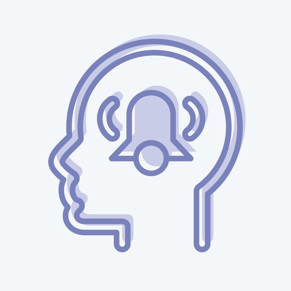 Icon Anxiety. related to Psychology Personality symbol. simple design editable. simple illustration vector