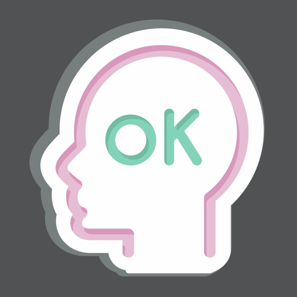 Icon Positive Attitude. related to Psychology Personality symbol. simple design editable. simple illustration vector