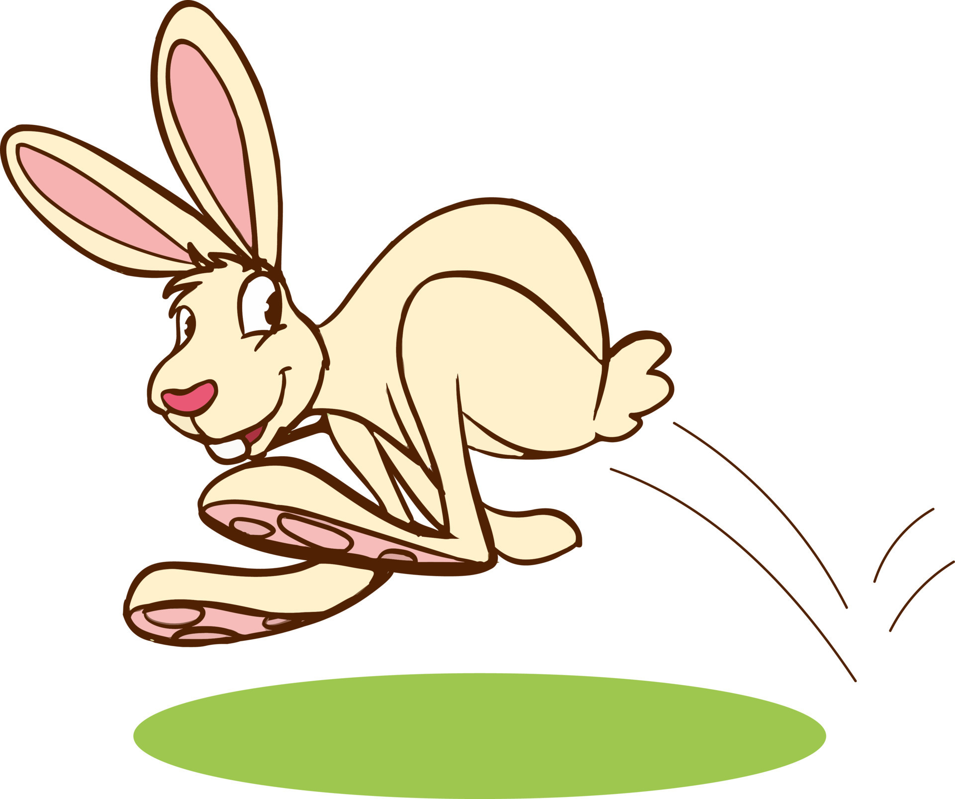 Cartoon running rabbit isolated on white background 21081207 Vector Art ...
