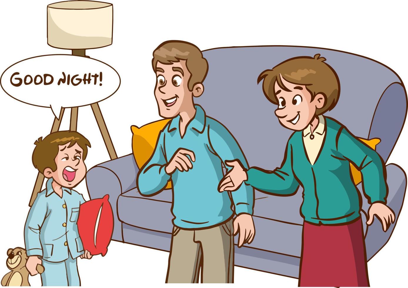 Madre E Hijos Para Hablar Vector De Dibujos Animados 50 OFF