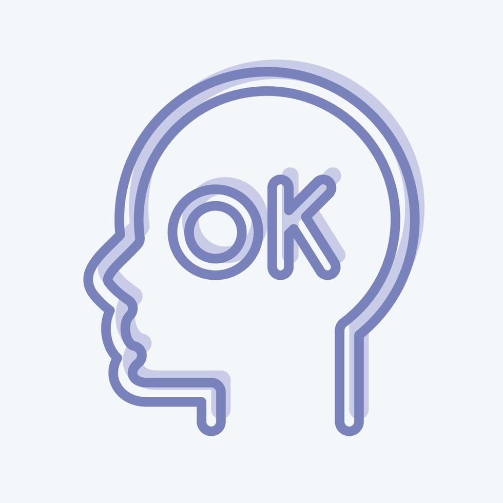 Icon Positive Attitude. related to Psychology Personality symbol. simple design editable. simple illustration vector