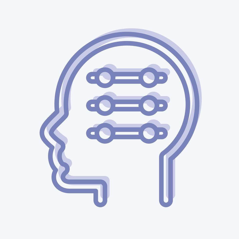 Icon Machine Learning. related to Psychology Personality symbol. simple design editable. simple illustration vector