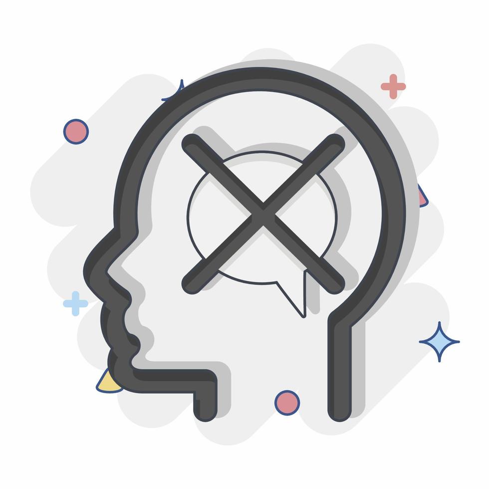 Icon Intolerance. related to Psychology Personality symbol. simple design editable. simple illustration vector