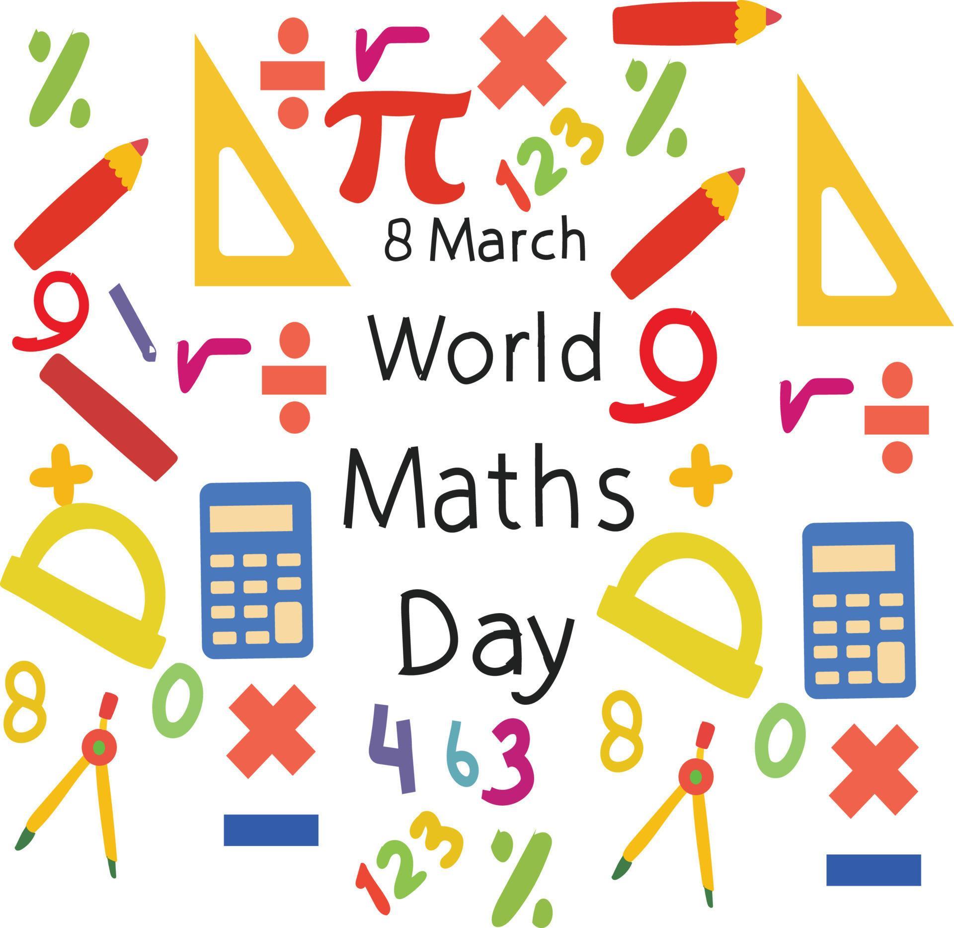 world math day Vector illustration. 21081298 Vector Art at Vecteezy